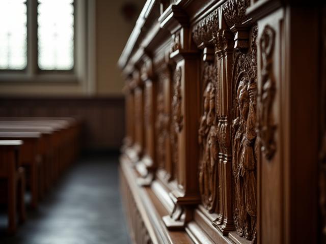 Restauration d'un ancien autel de chapelle en bois sculpté